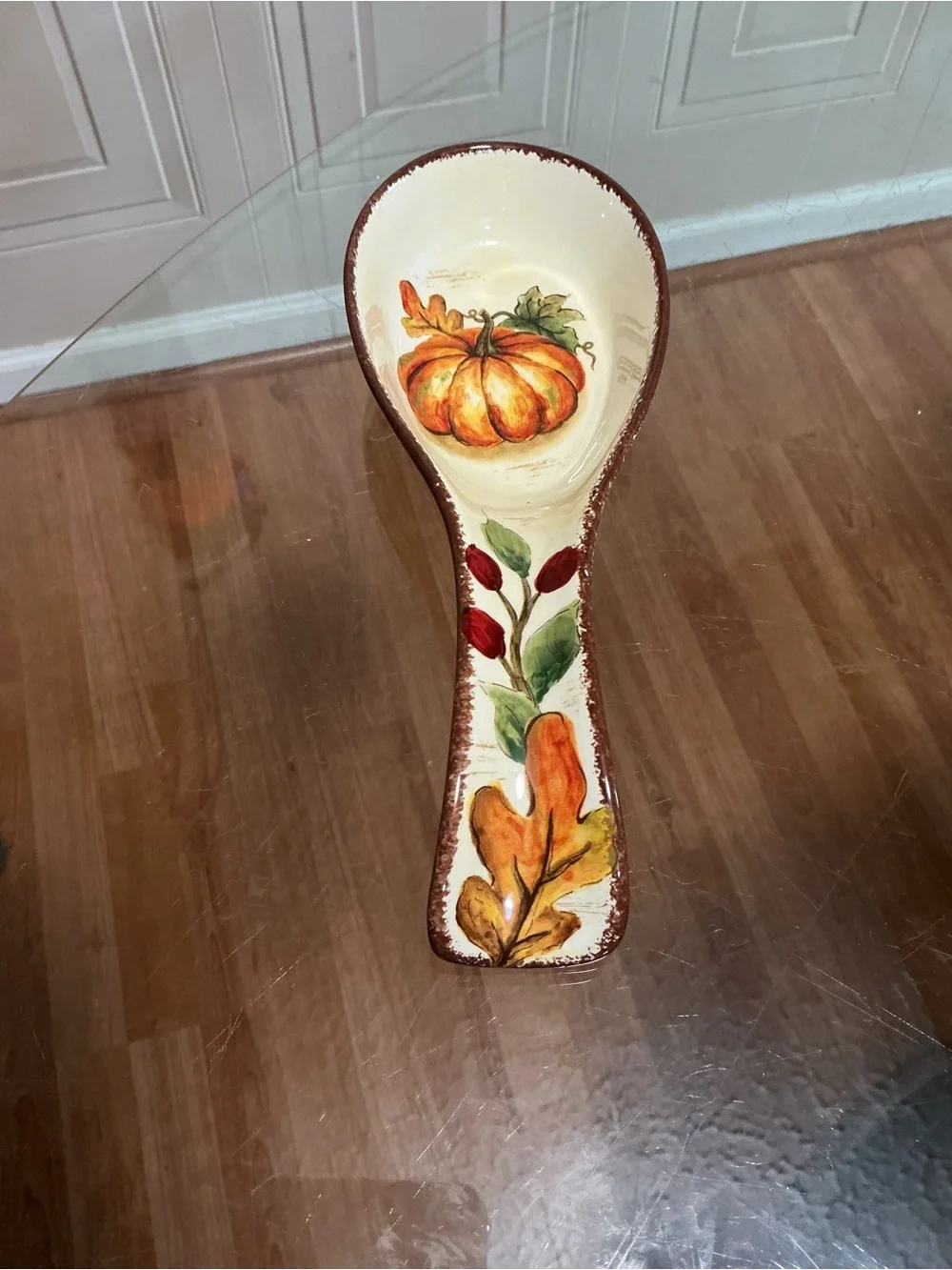 Brand New Beautiful Pumpkin Fest Hand-painted Spoon Rest 10